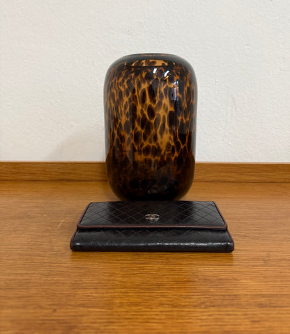 CHANEL WALLET GRAIN BURGUNDY BLACK