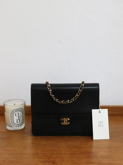 CHANEL BOX CALF FLAP BAG