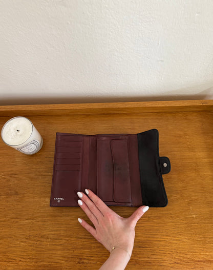 SERIES 11 CHANEL LONG WALLET LAMBSKIN BLACK