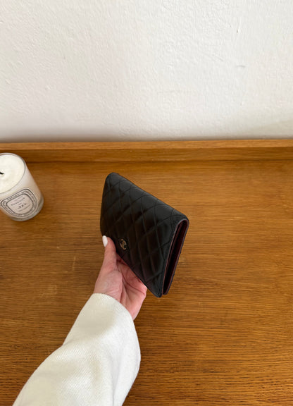 SERIES 14 CHANEL CLASSIC LONG WALLET LAMBSKIN BLACK