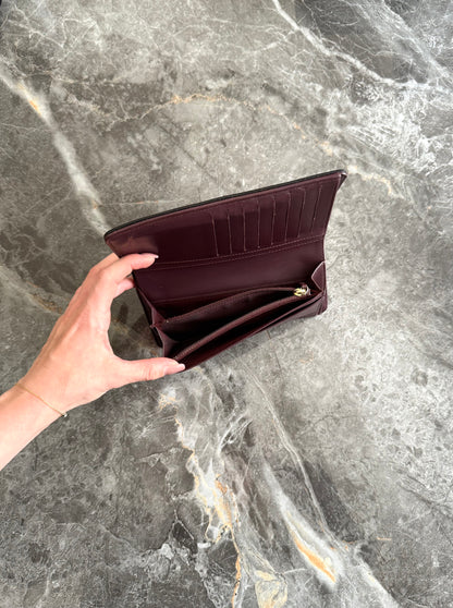 CHANEL CAVIAR LONG WALLET BLACK GOLD HW SERIES 21