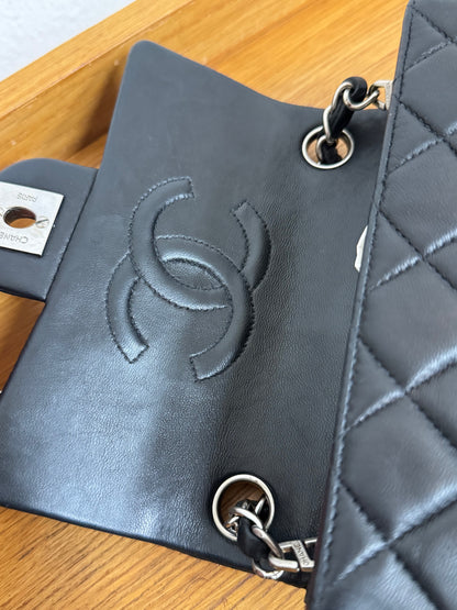 CHANEL SILVER HW RECTANGULAR FLAP BAG