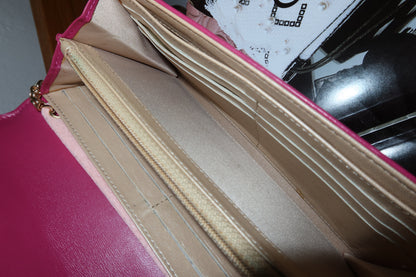 CHANEL WALLET PINK CAMELLIA GOLD
