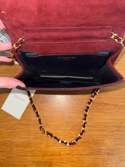CHANEL SUEDE BORDEAUX WOC