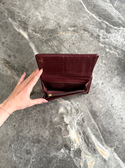 CHANEL CAVIAR LONG WALLET BLACK GOLD HW SERIES 16