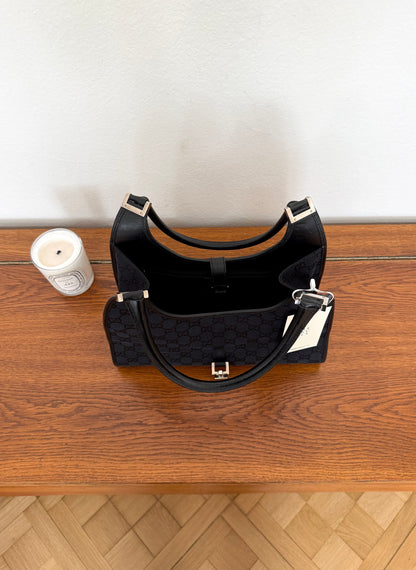 Gucci Jackie GG Monogram Bag Black