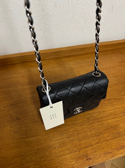 CHANEL SILVER HW RECTANGULAR FLAP BAG