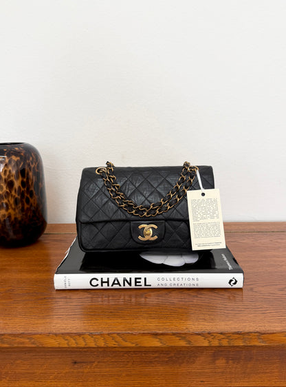 Chanel Plaza Double Flap in black lambskin with gold hardware and double chain, photo 2