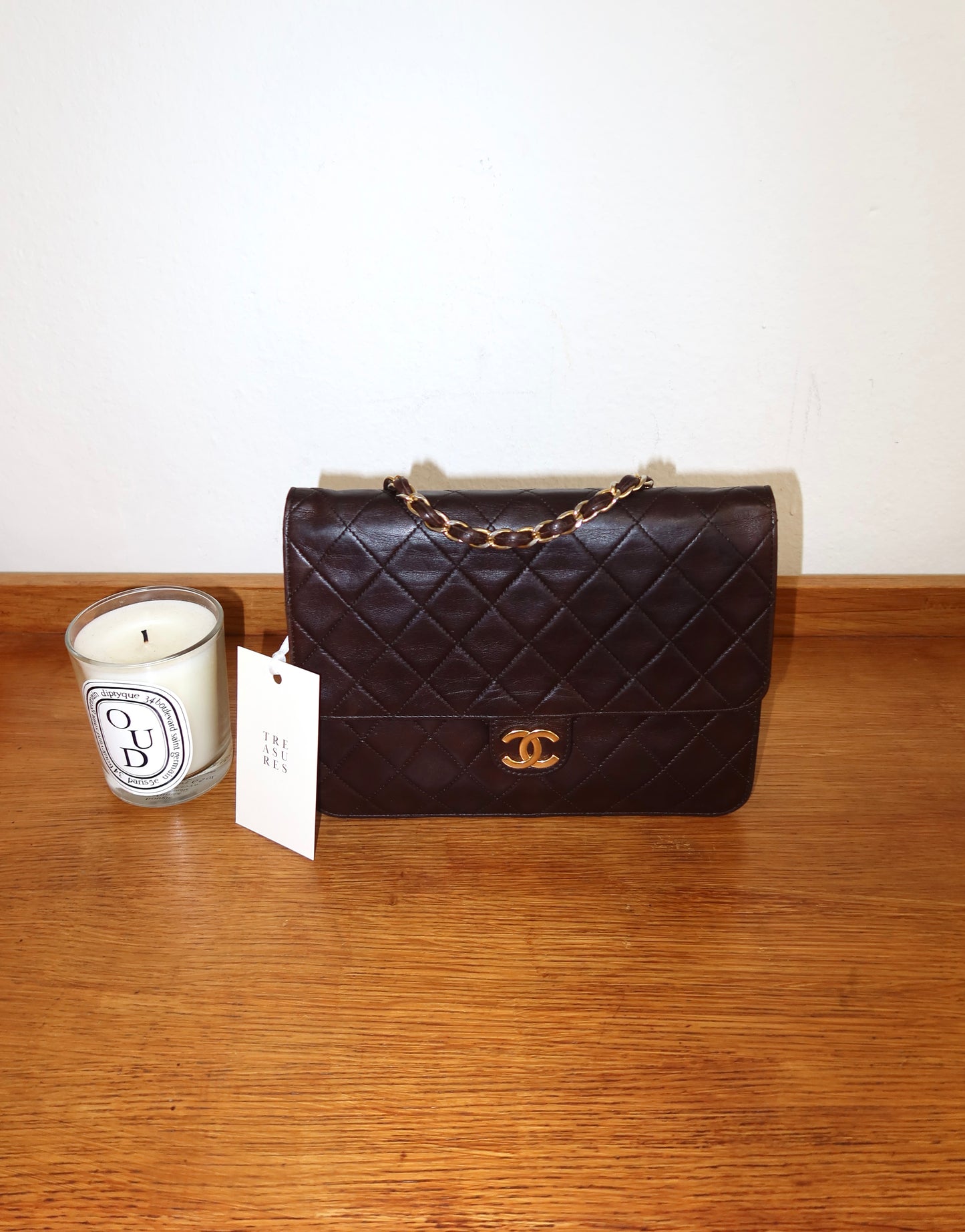 CHANEL CLASSIC SINGLE FLAP BAG BROWN