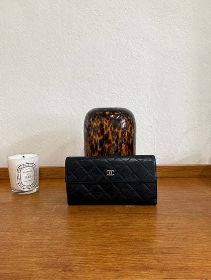 SERIES 14 CHANEL MATELASSE LONG WALLET BLACK
