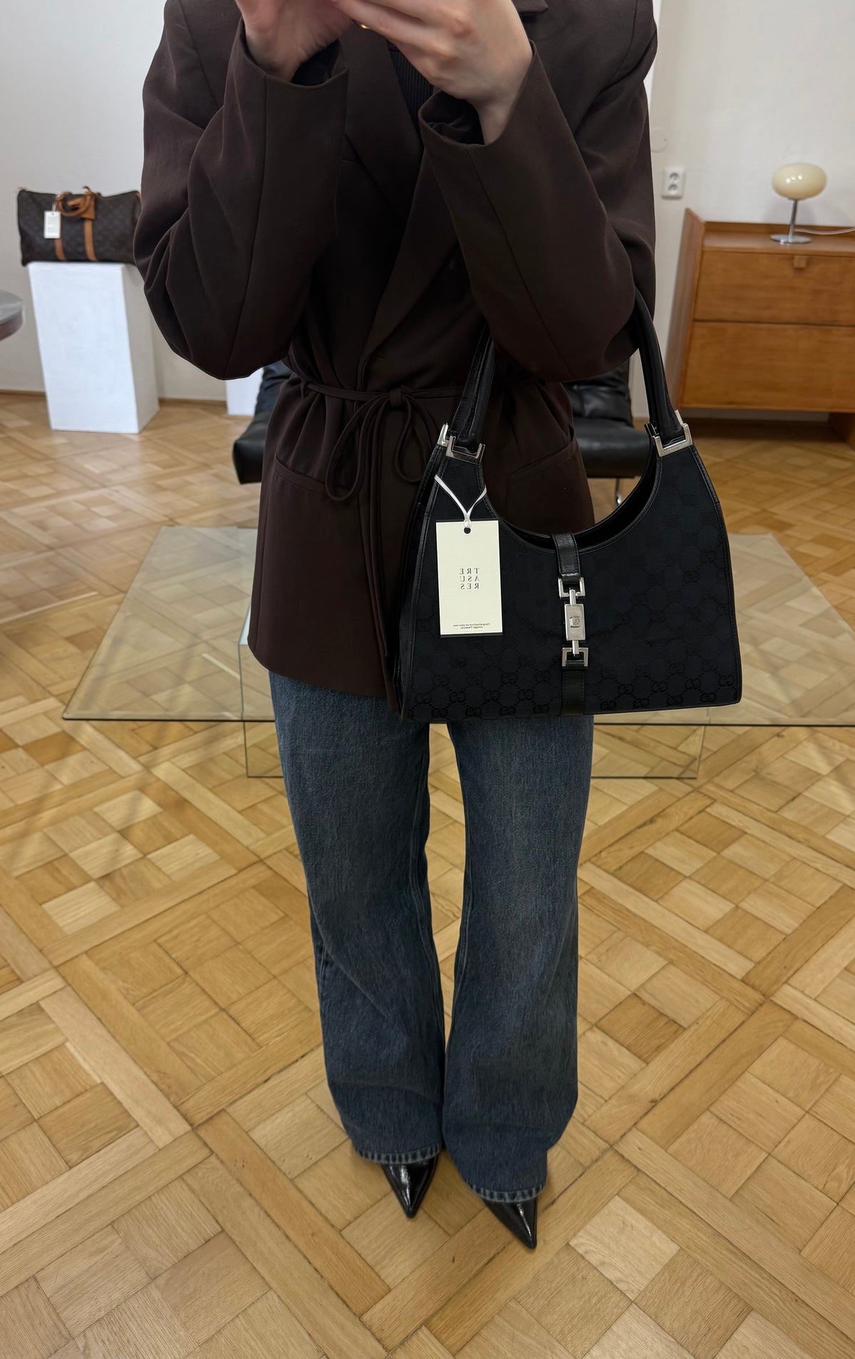 Gucci Jackie GG Monogram Bag Black