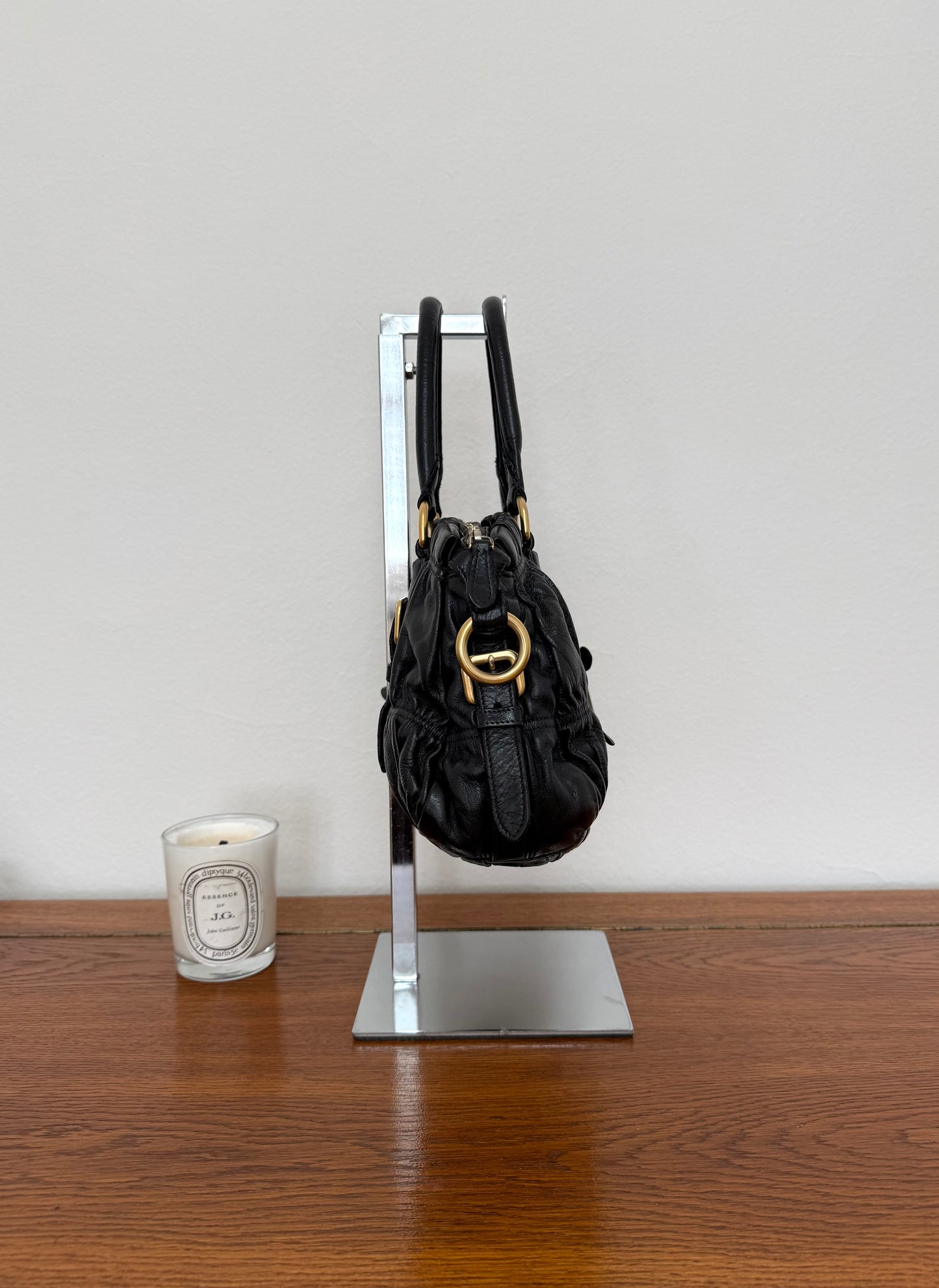 PRADA PROMENADE LEATHER HANDBAG