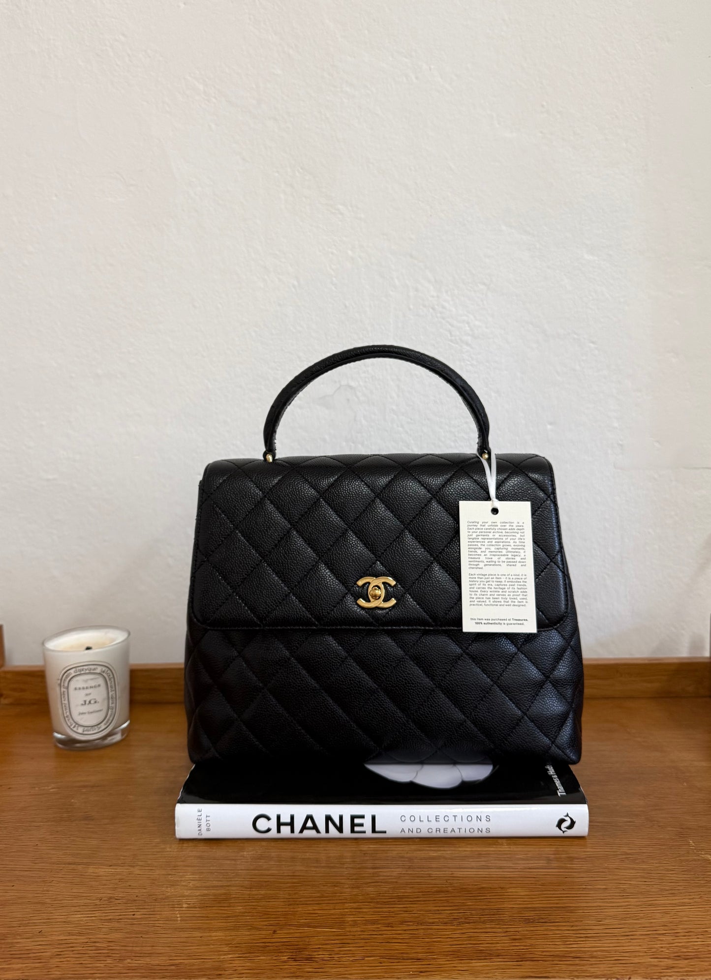 CHANEL MATELASSE CAVIAR KELLY BLACK 24K GOLD HW