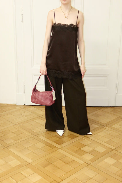 BOTTEGA VENETA INTRECCIATO SHOULDER BAG PINK