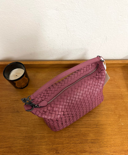 BOTTEGA VENETA INTRECCIATO SHOULDER BAG PINK
