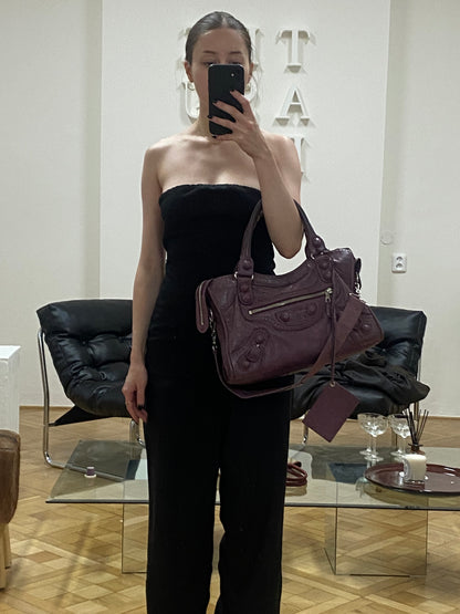 BALENCIAGA CITY BAG PURPLE LACE