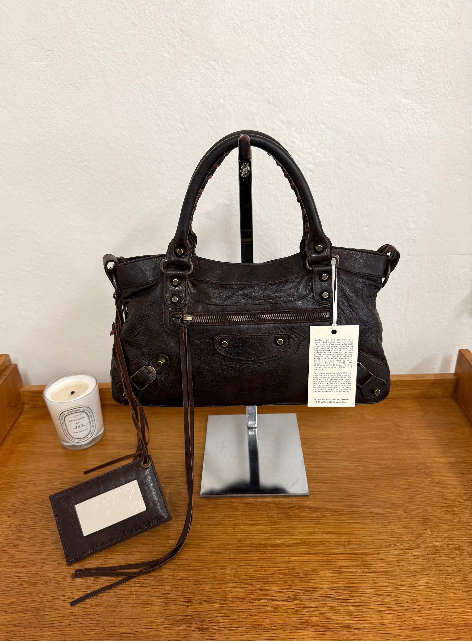 BALENCIAGA FIRST “SMALL CITY” BAG BROWN