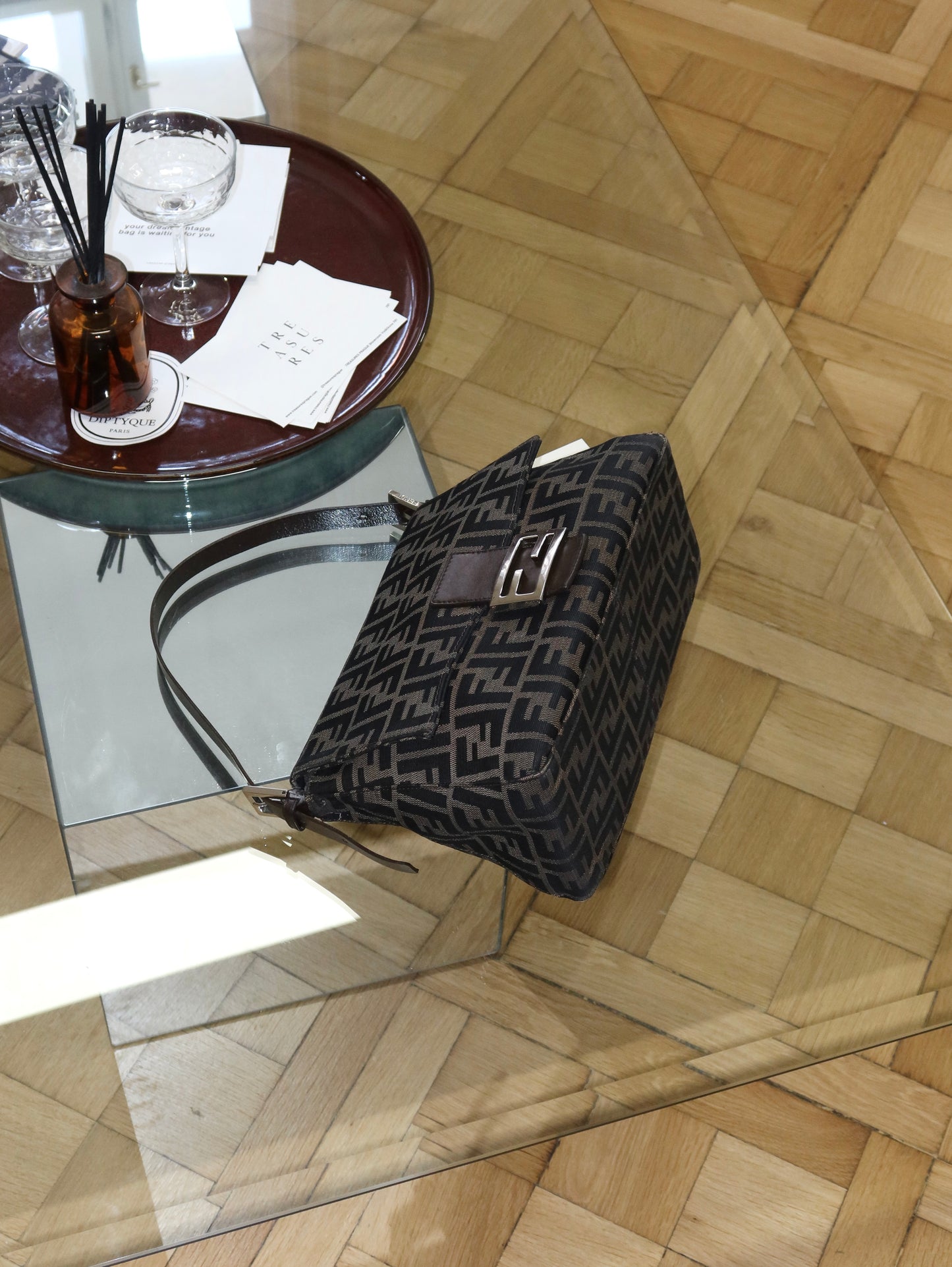 FENDI ZUCCA MAMMA BAGUETTE BAG