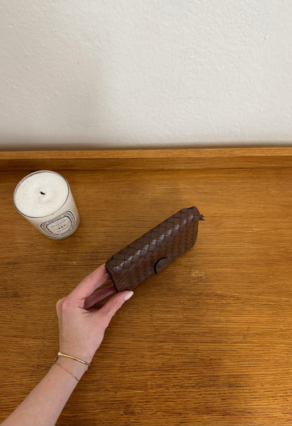 BOTTEGA VENETA INTRECCIATO WALLET BROWN