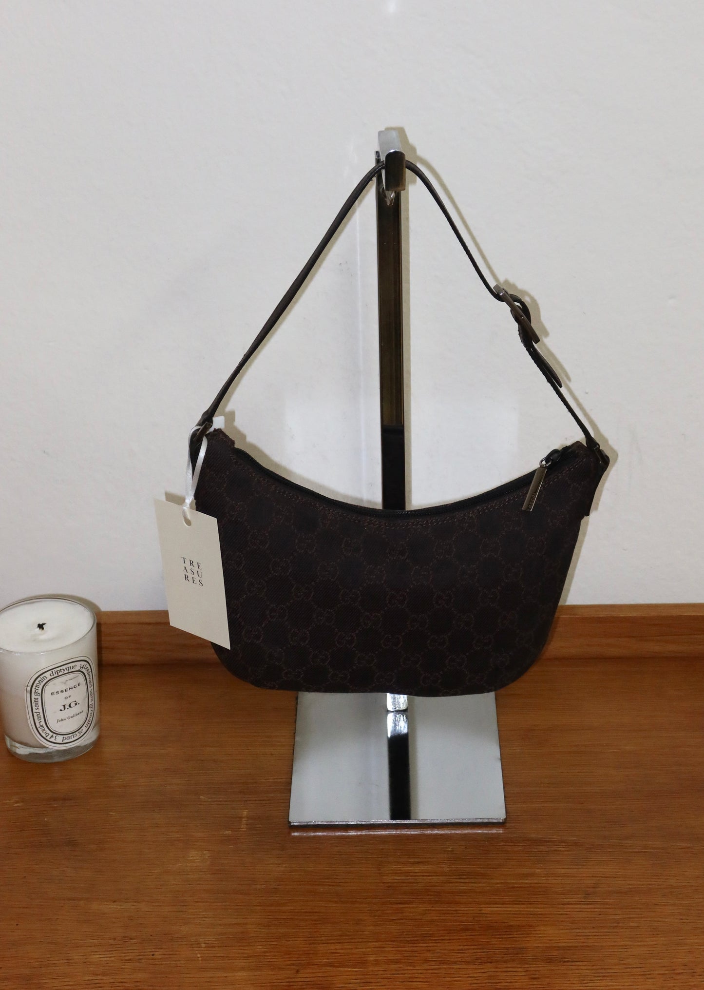 GUCCI GG MONOGRAM POCHETTE BAG BROWN TOM FORD ERA