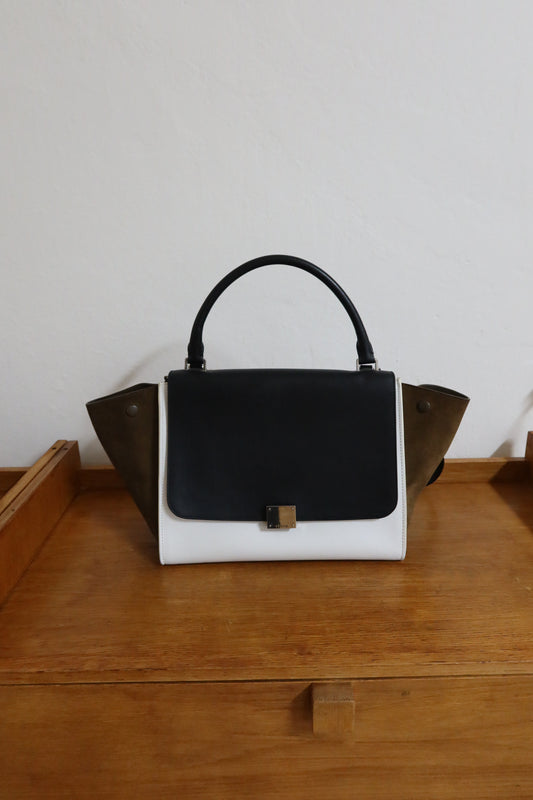 CELINE PHOEBE PHILO TRAPEZE BLACK WHITE
