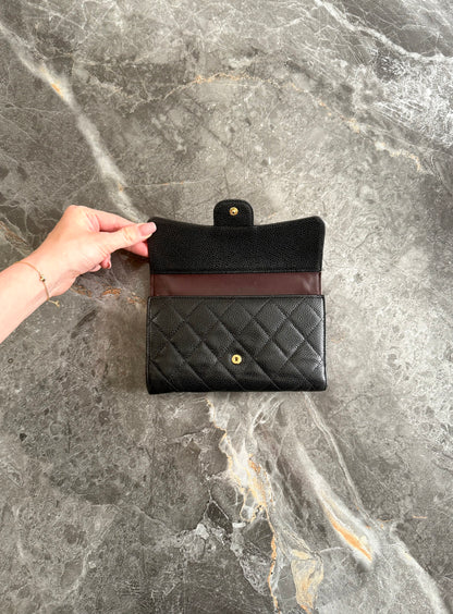 CHANEL CAVIAR TIMELESS CLASSIC WALLET GOLD HW