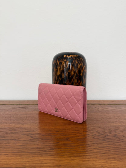 SERIES 14 CHANEL CLASSIC LONG WALLET PINK LAMBSKIN