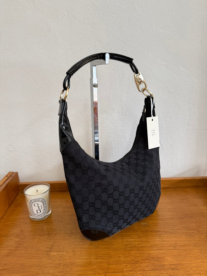 GUCCI HALF MOON HOBO BLACK BAG