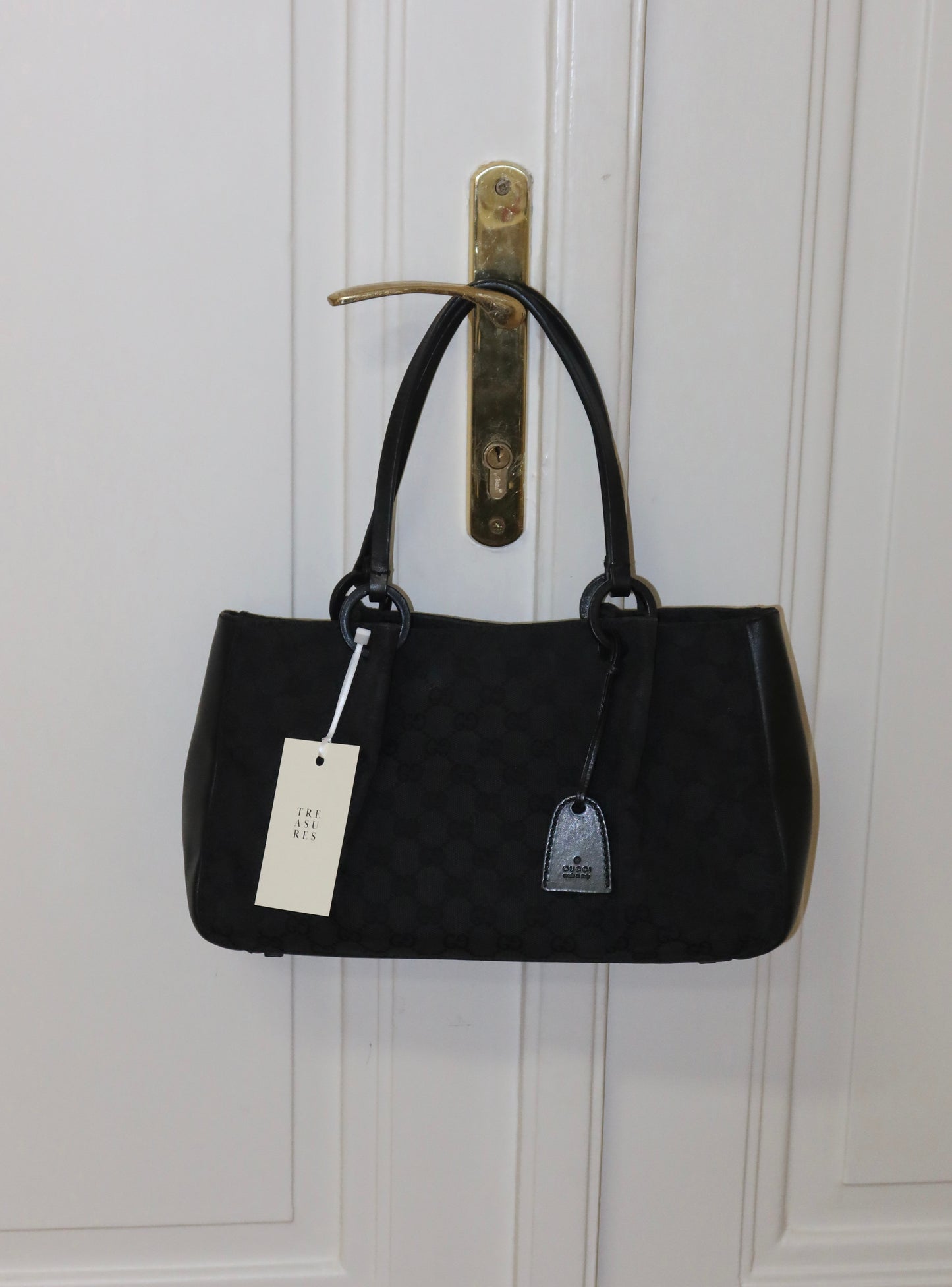 GUCCI GG SHOULDER BAG BLACK & POUCH TOM FORD ERA