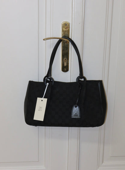 GUCCI GG SHOULDER BAG BLACK & POUCH TOM FORD ERA
