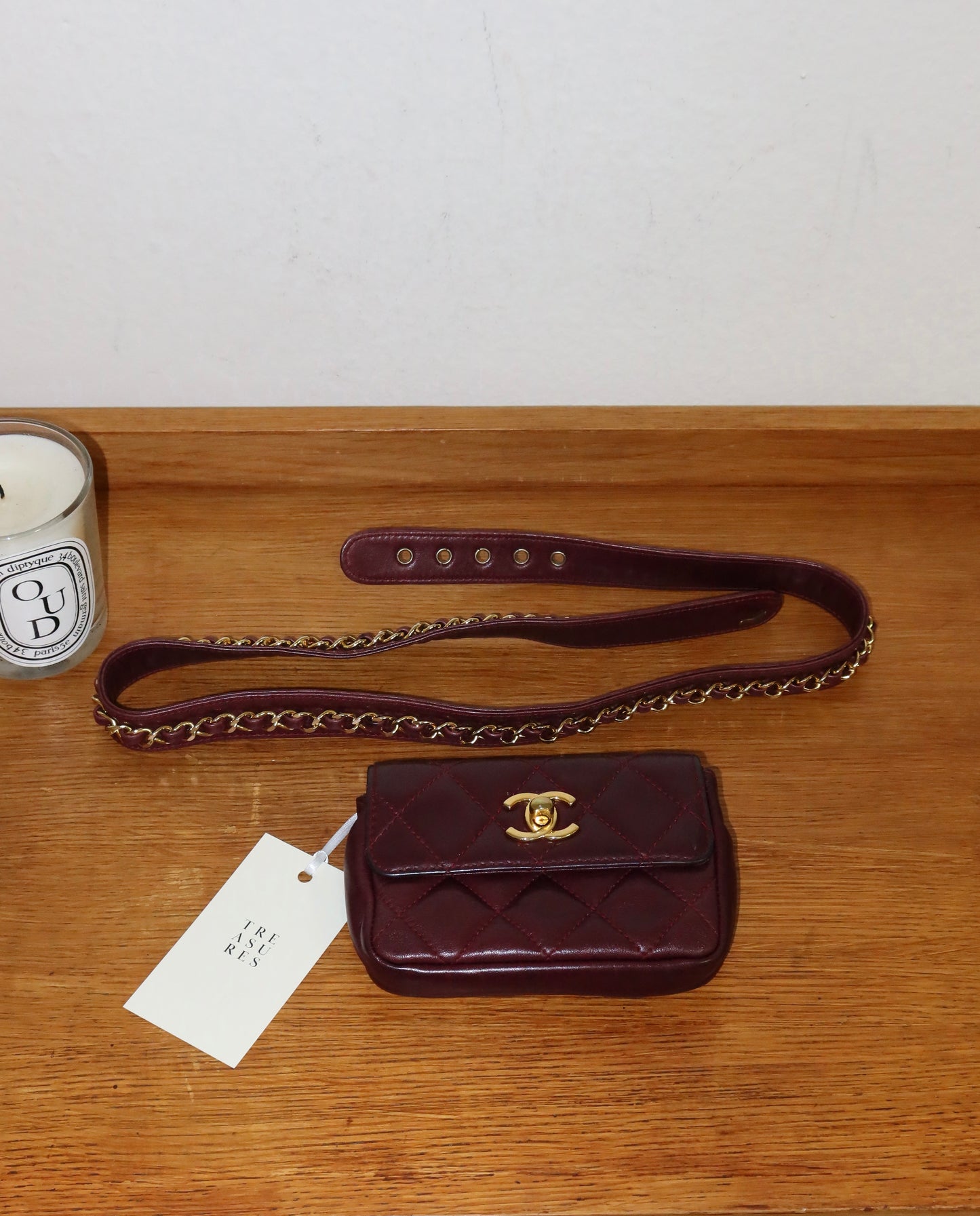 CHANEL BURGUNDY BELT BAG