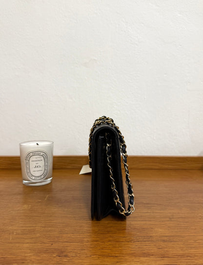 CHANEL FULL FLAP LAMBSKIN BLACK
