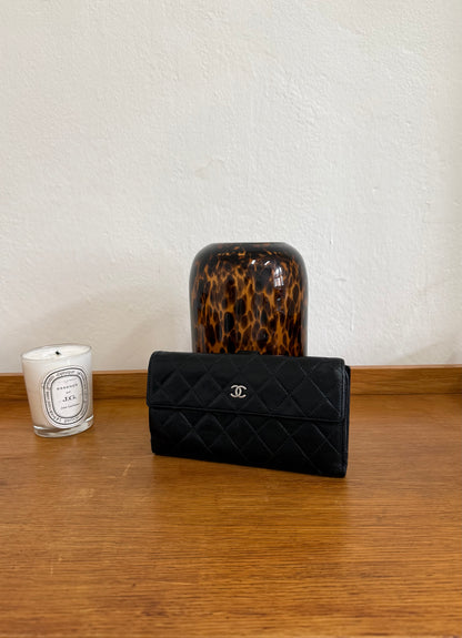 SERIES 14 CHANEL MATELASSE LONG WALLET BLACK