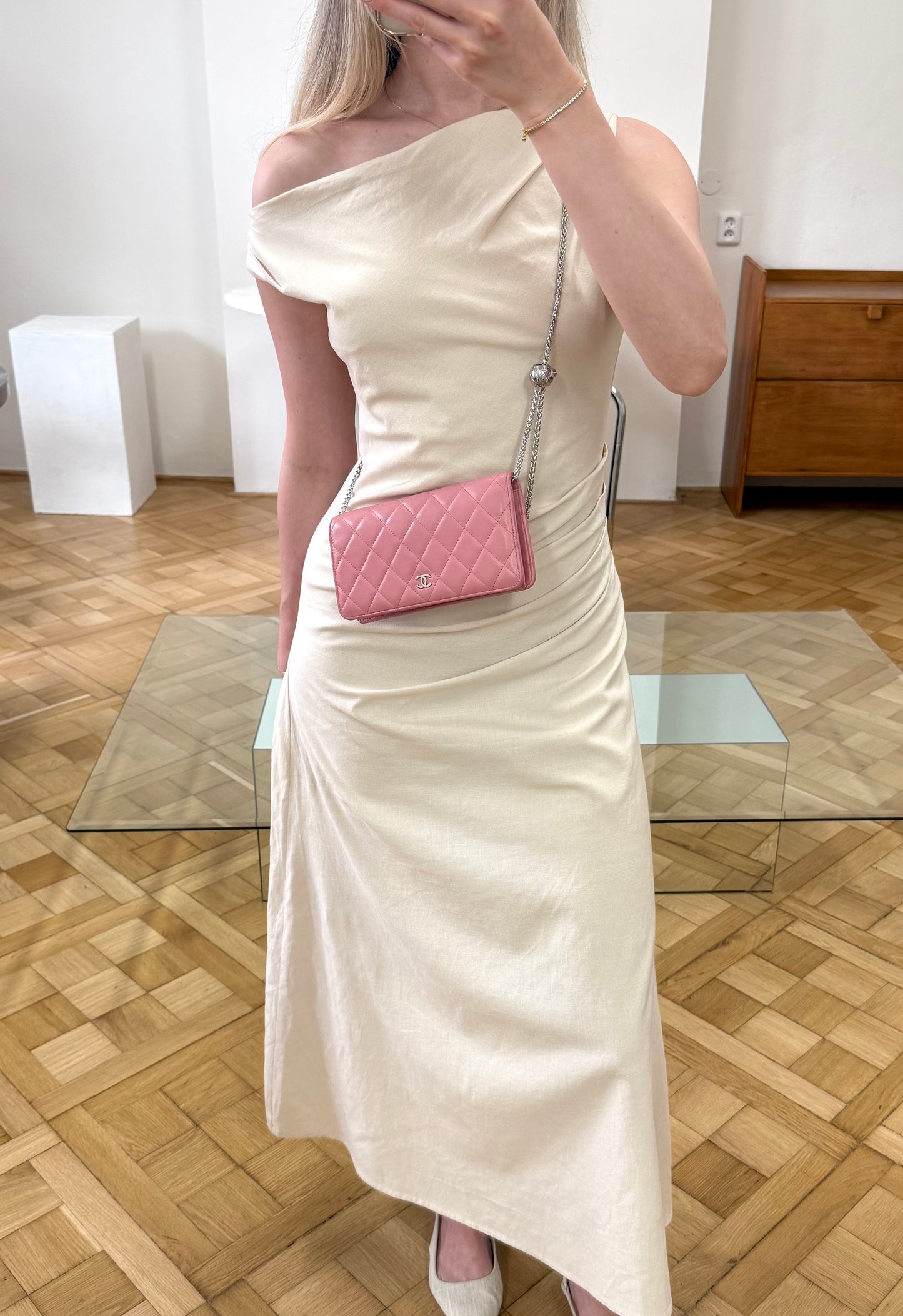 SERIES 14 CHANEL CLASSIC LONG WALLET PINK LAMBSKIN