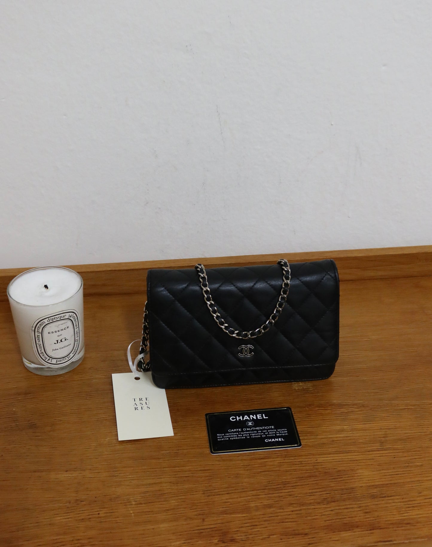 CHANEL WOC BLACK LAMBSKIN