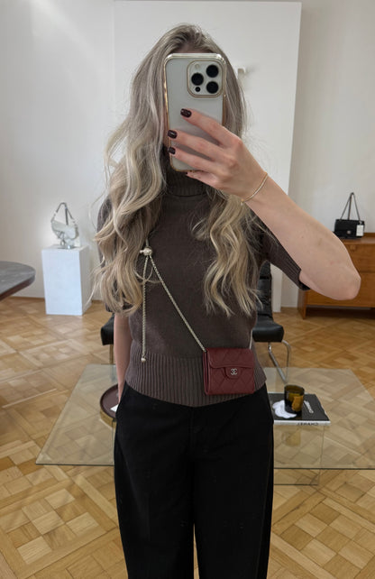 Chanel Matelasse Quilted Wallet Burgundy