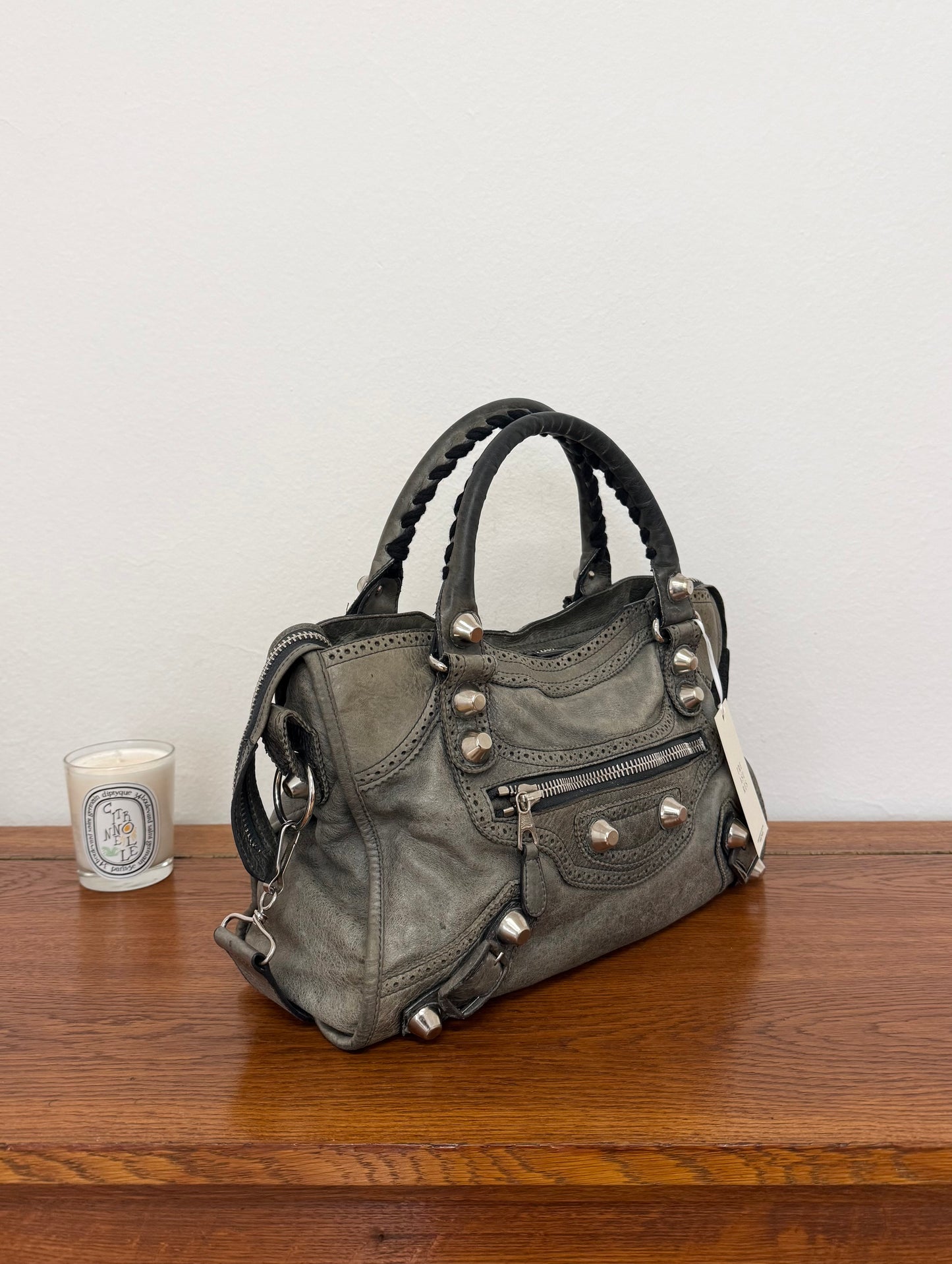BALENCIAGA CITY BAG GREY-GREEN