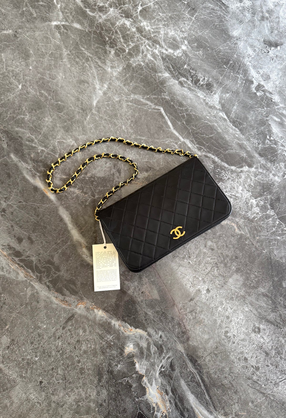 Chanel Black Timeless Classic Single Flap Lambskin 24K Gold HW