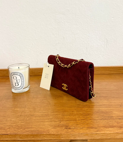 CHANEL SUEDE BORDEAUX WOC