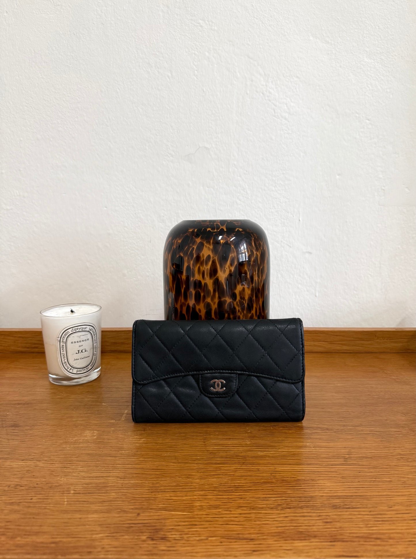 SERIES 12 CHANEL LONG WALLET LAMBSKIN BLACK