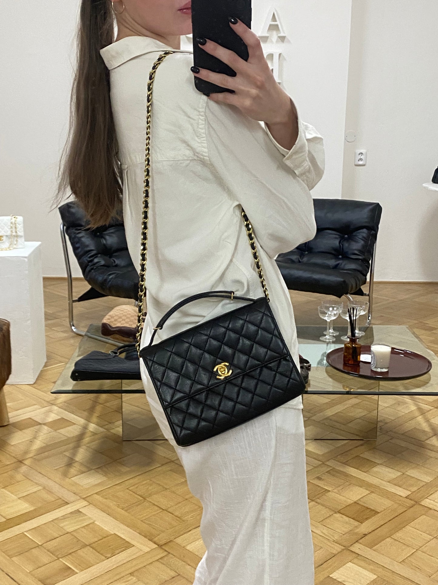 CHANEL TOP HANDLE FLAP TWIST LOCK