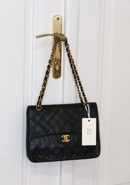 CHANEL DOUBLE FLAP BAG MEDIUM TALL 24K GOLD