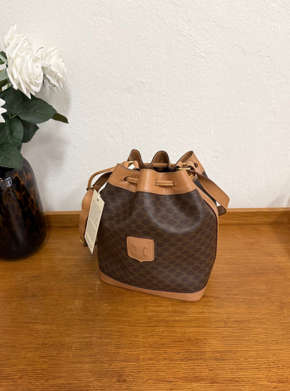CELINE MACADAM BUCKET BAG & POUCH
