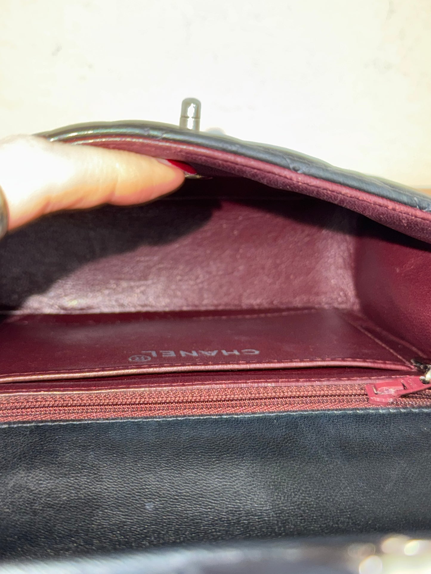 CHANEL SILVER HW RECTANGULAR FLAP BAG