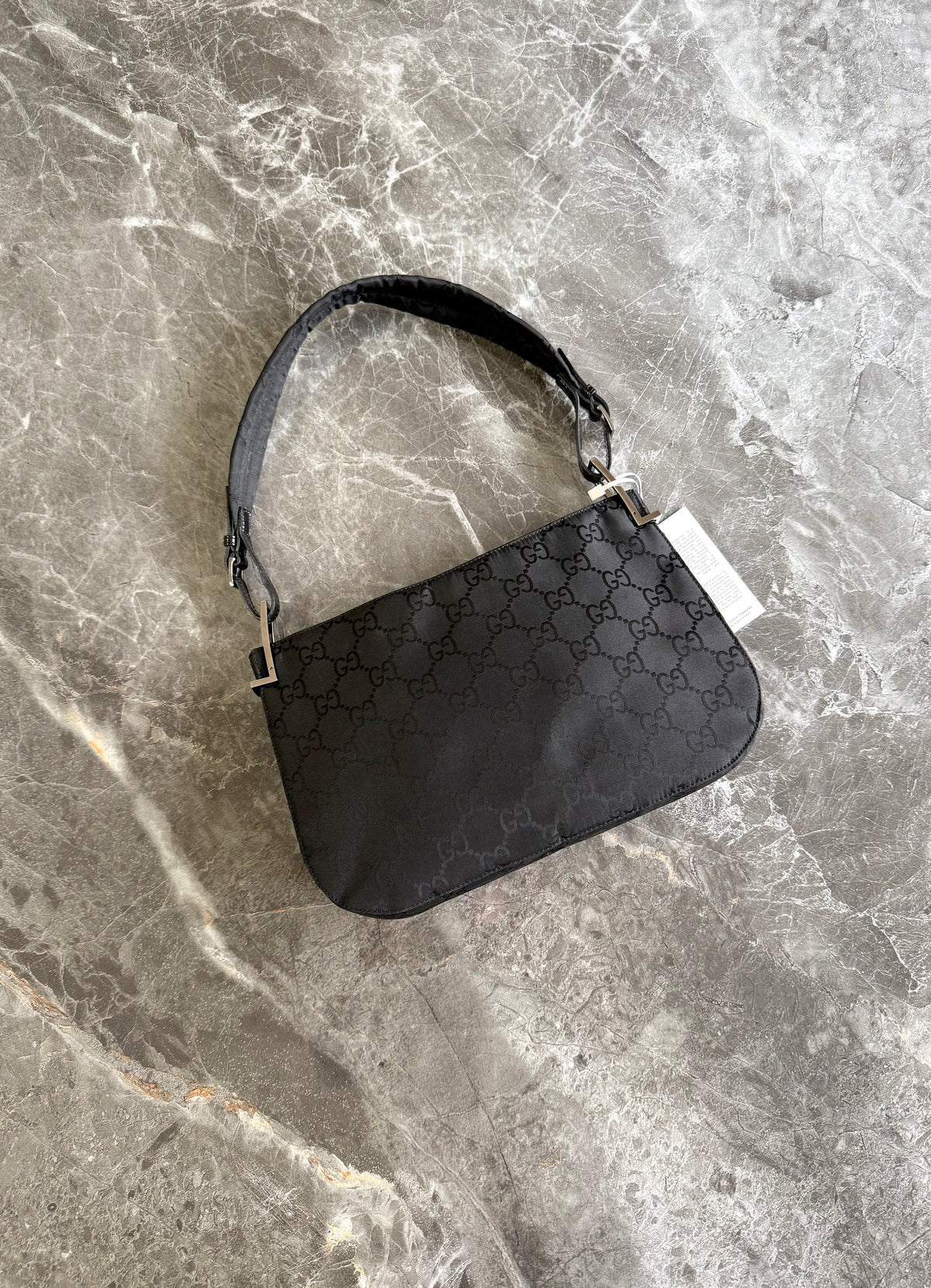 Gucci hobo z černého GG canvasu se stříbrným hardwarem, foto 8