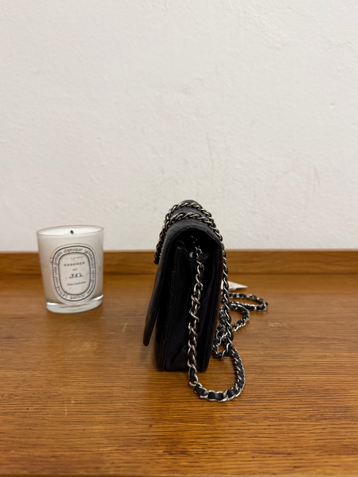 CHANEL WOC BLACK LAMBSKIN