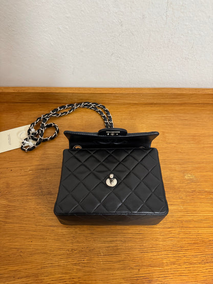 CHANEL SILVER HW RECTANGULAR FLAP BAG