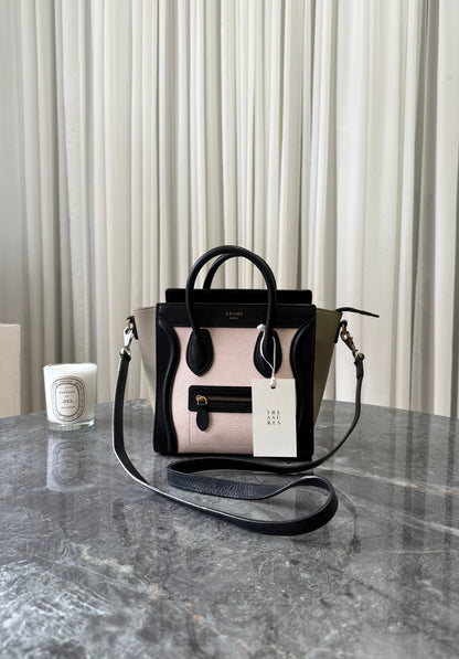 Celine Nano Luggage Leather Crossbody Bag