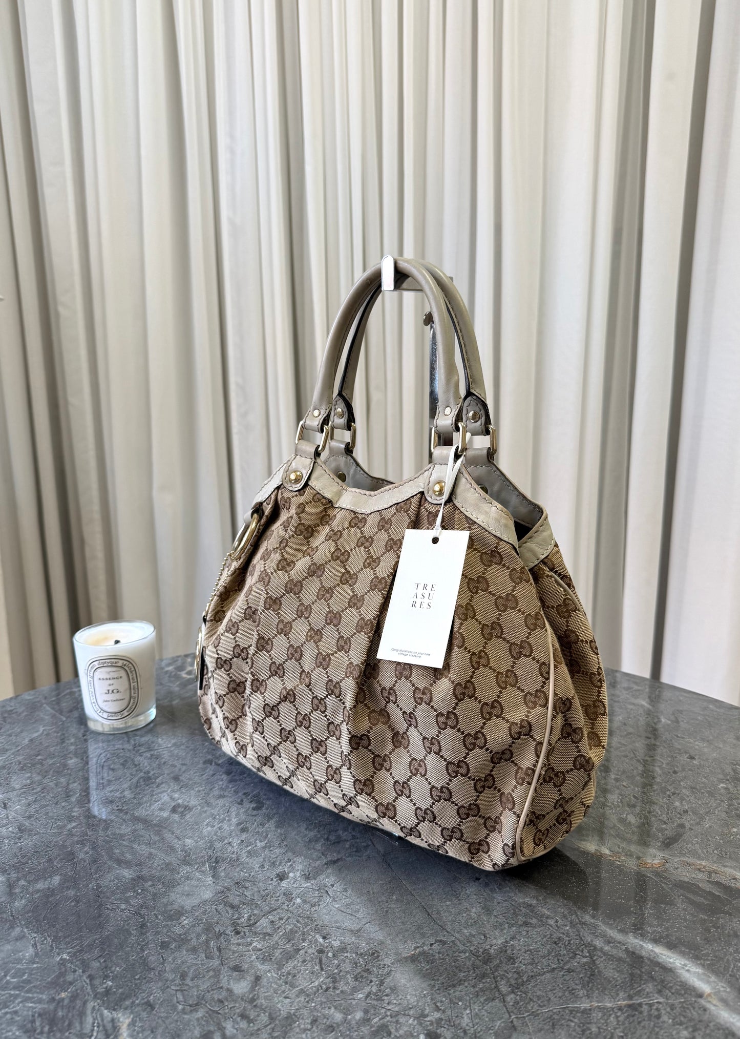 GUCCI SUKEY GG CANVAS TOTE BAG