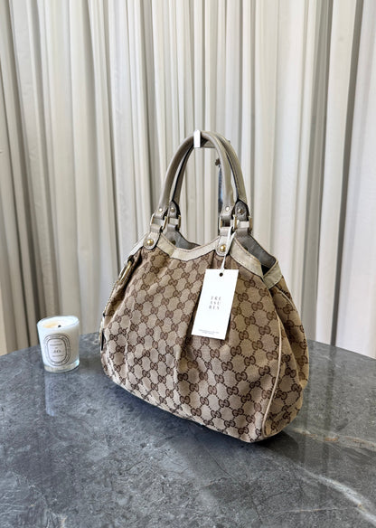 GUCCI SUKEY GG CANVAS TOTE BAG